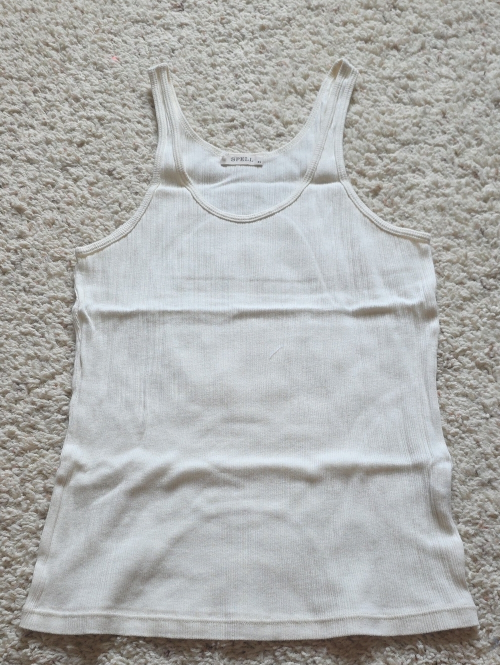 NWOT Spell Cream Ribbed Tank Top